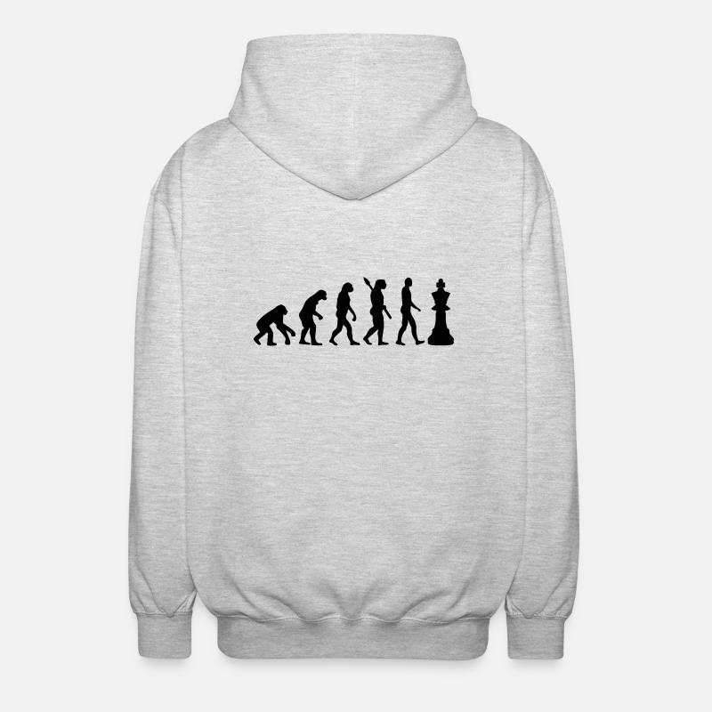 Schach - Unisex Kapuzenjacke - Hellgrau meliert