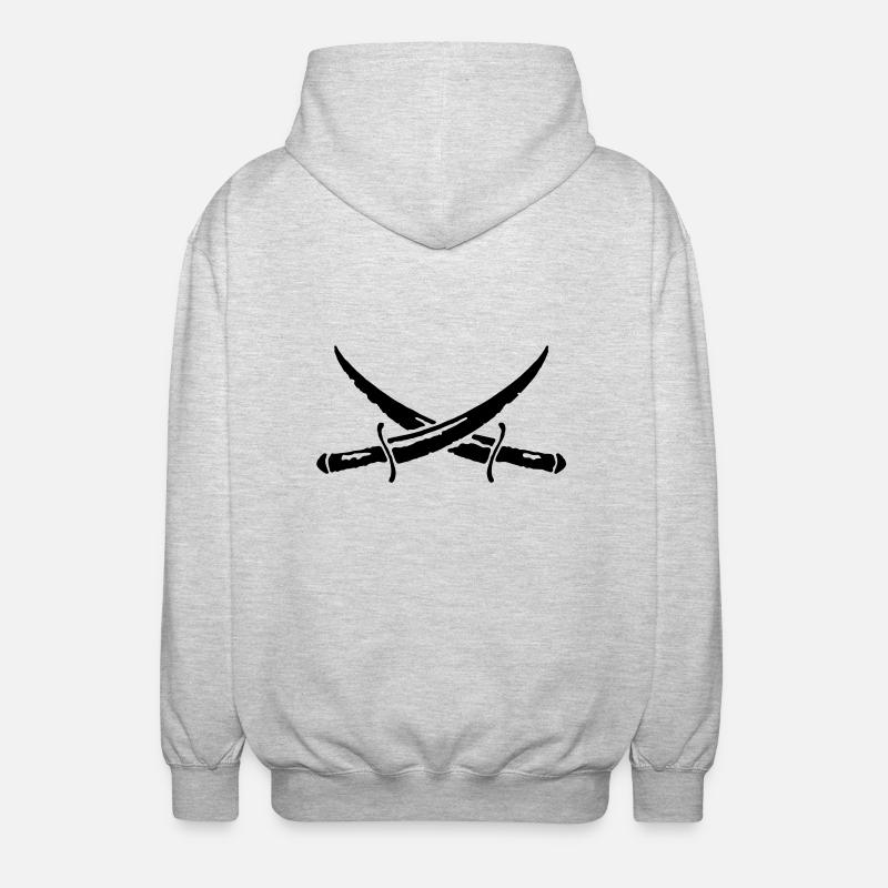 pirat - Unisex Kapuzenjacke - Hellgrau meliert