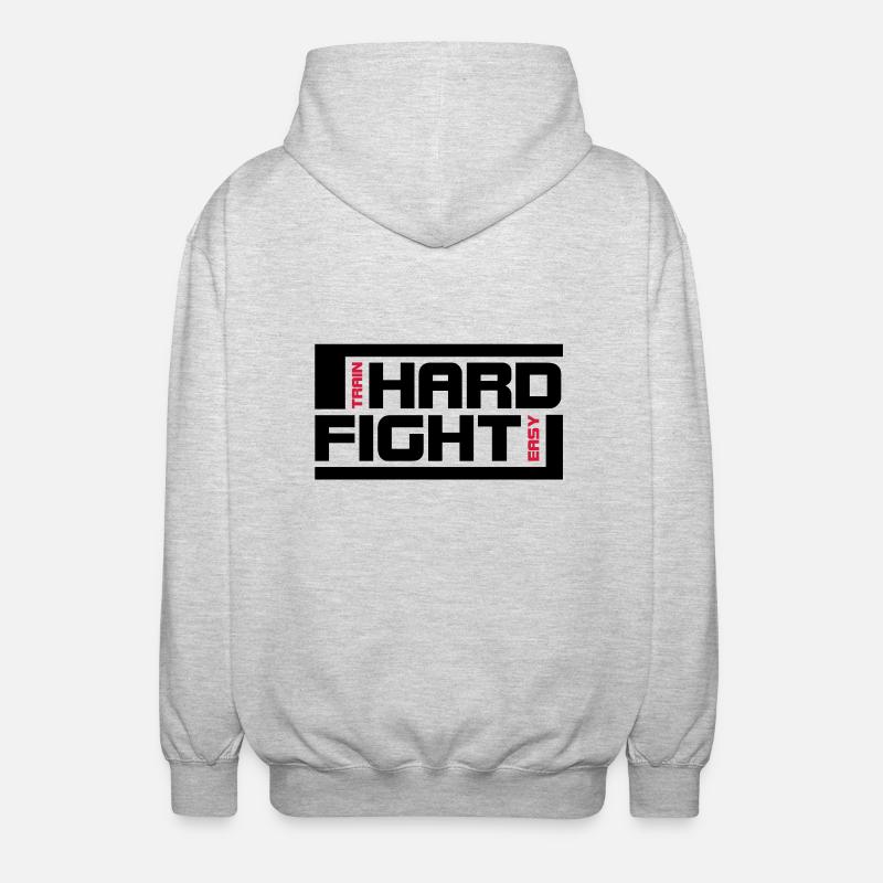 dur combat - Veste à capuche unisexe - gris clair chiné