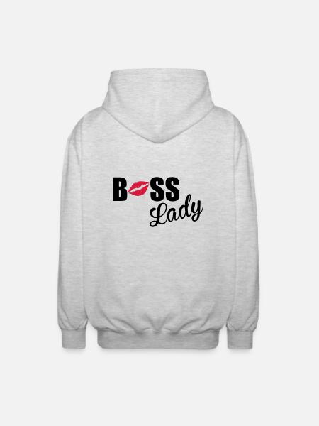 Boss Lady - Unisex Hooded Jacket - light heather grey
