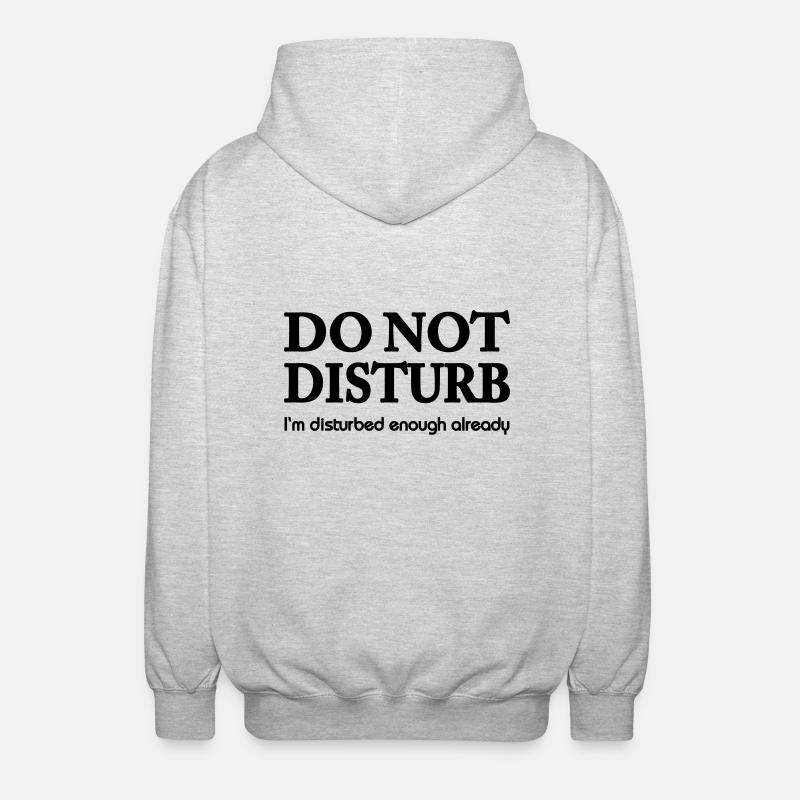 Do not disturb! - Unisex Kapuzenjacke - Hellgrau meliert