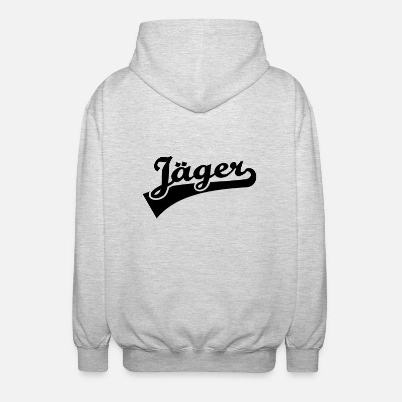 Jäger - Unisex Kapuzenjacke - Hellgrau meliert