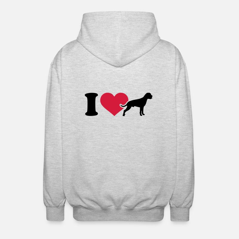 Boxer - Unisex Kapuzenjacke - Hellgrau meliert