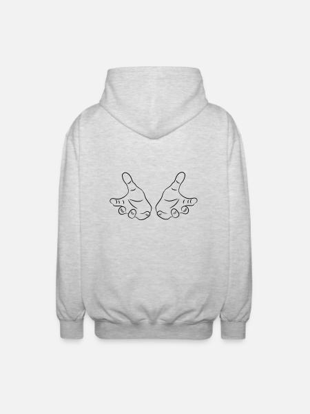hands free - Unisex Hooded Jacket - light heather grey