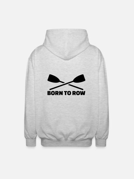 Born to row - Unisex Hooded Jacket - light heather grey
