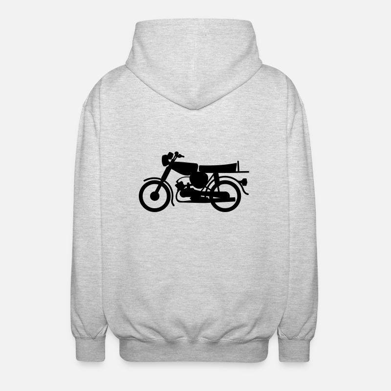 Simson ohne Fahrer - Unisex Kapuzenjacke - Hellgrau meliert