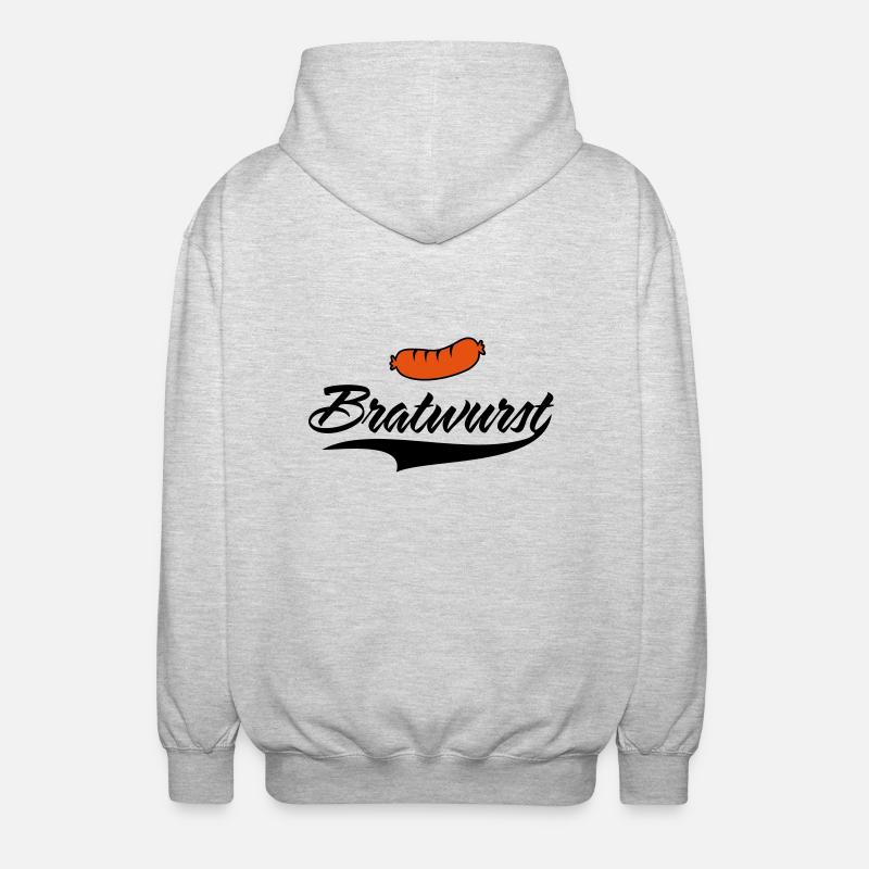 Einfach lecker Bratwurst - Unisex Kapuzenjacke - Hellgrau meliert