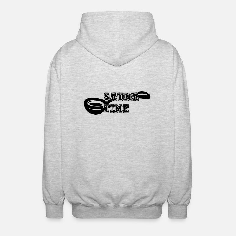 Sauna Wellness Spa - Unisex Kapuzenjacke - Hellgrau meliert
