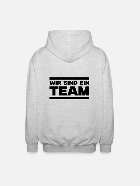 We are a team - Unisex Hooded Jacket - light heather grey