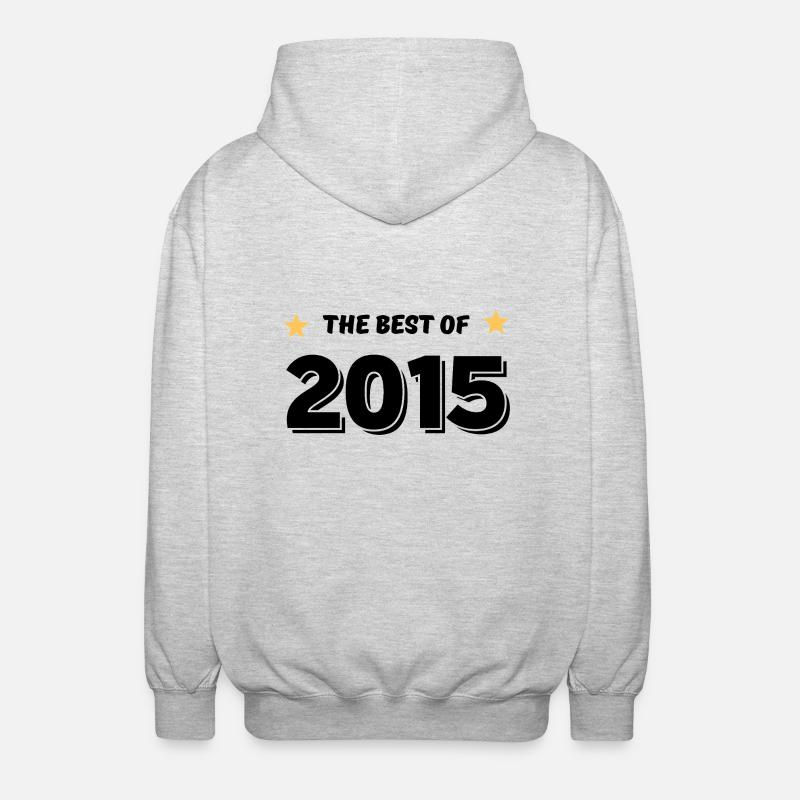 Das Beste aus 2015 - Unisex Kapuzenjacke - Hellgrau meliert