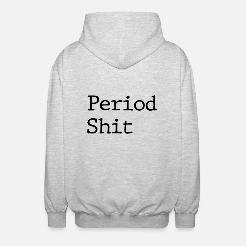 merde de période - Veste à capuche unisexe - gris clair chiné