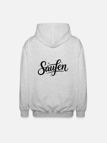 Booze - German Beer Memes - Unisex Hooded Jacket - light heather grey