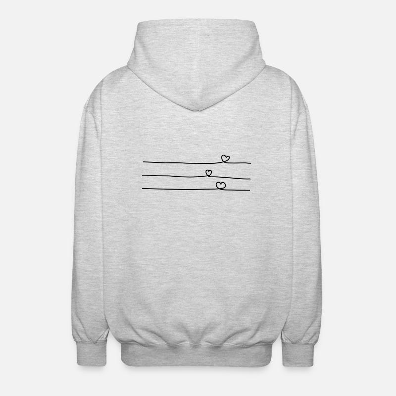 3herzen - Unisex Kapuzenjacke - Hellgrau meliert