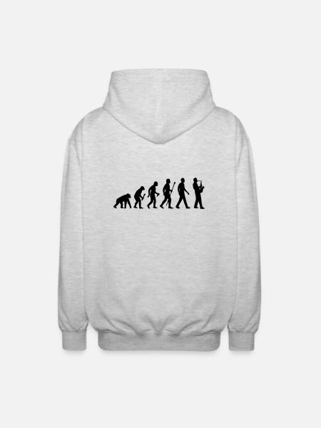 JAZZ EVOLUTIONSTHEORIE SHIRT! - Unisex Kapuzenjacke - Hellgrau meliert