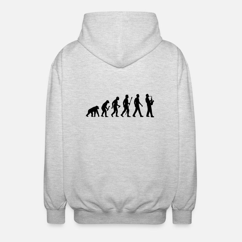 JAZZ EVOLUTIONSTHEORIE SHIRT! - Unisex Kapuzenjacke - Hellgrau meliert