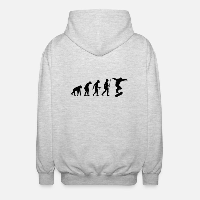 skateboard - Unisex Kapuzenjacke - Hellgrau meliert