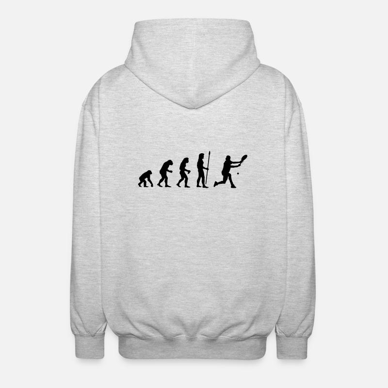 evolution_tennis1 - Veste à capuche unisexe - gris clair chiné