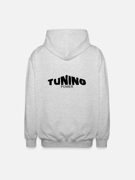 tuning power - Veste à capuche unisexe - gris clair chiné