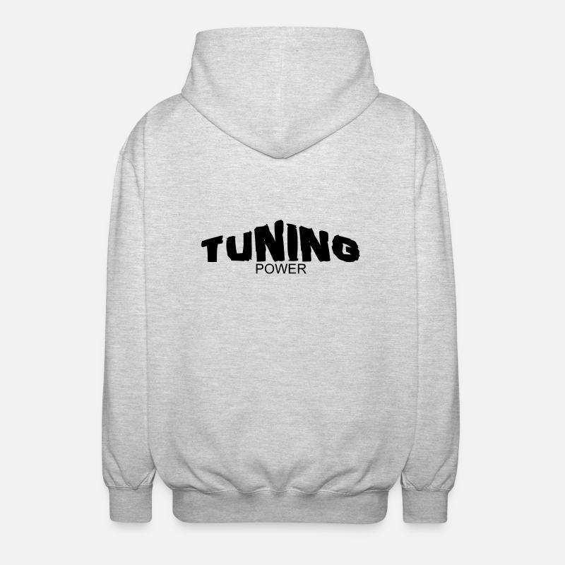 tuning power - Veste à capuche unisexe - gris clair chiné