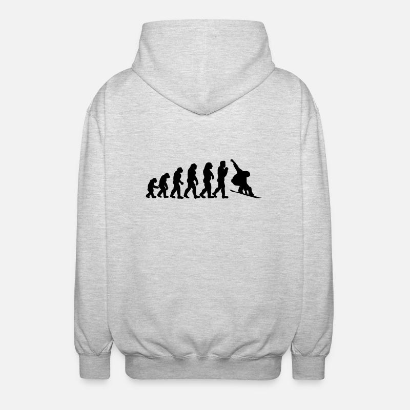 évolution de surf des neiges - Veste à capuche unisexe - gris clair chiné