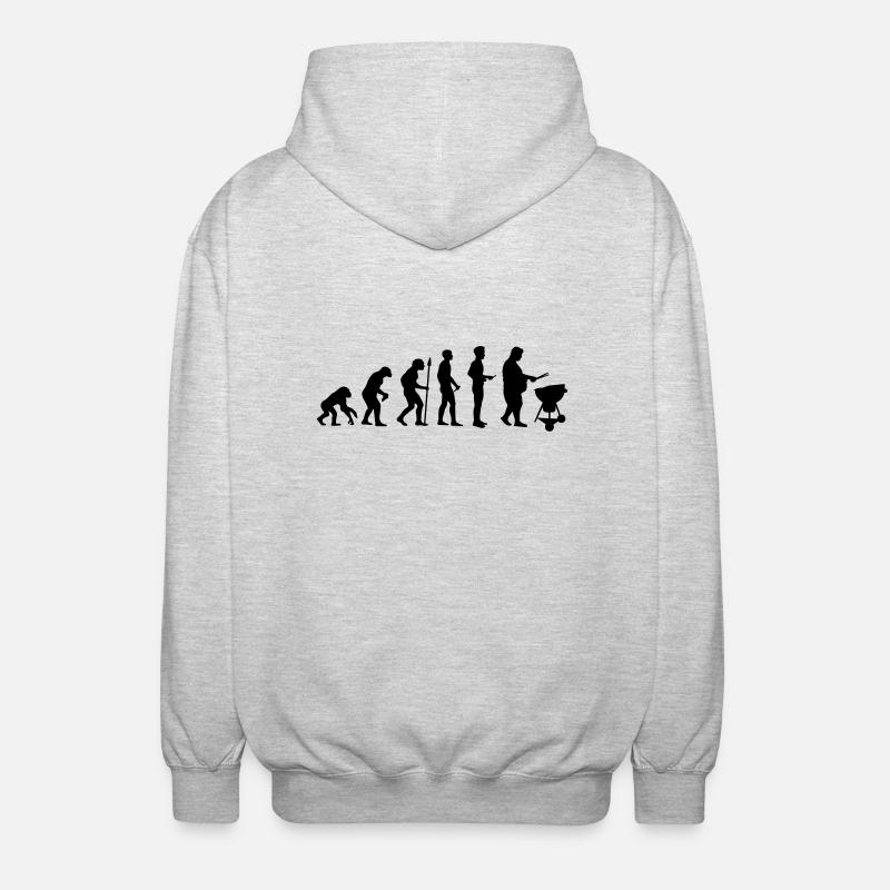 bbq evolution - Veste à capuche unisexe - gris clair chiné