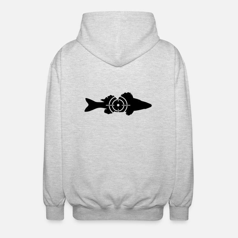 Target Pike-Perch - Unisex Kapuzenjacke - Hellgrau meliert