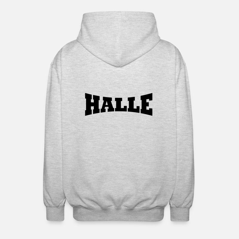 Hall Schiftzug - Unisex Hooded Jacket - light heather grey