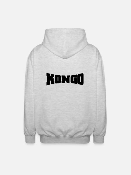 Congo logo - Unisex Hooded Jacket - light heather grey