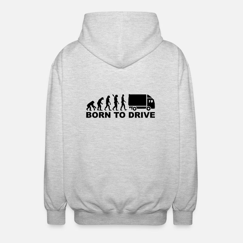 Evolution Truck - Unisex Hooded Jacket - light heather grey