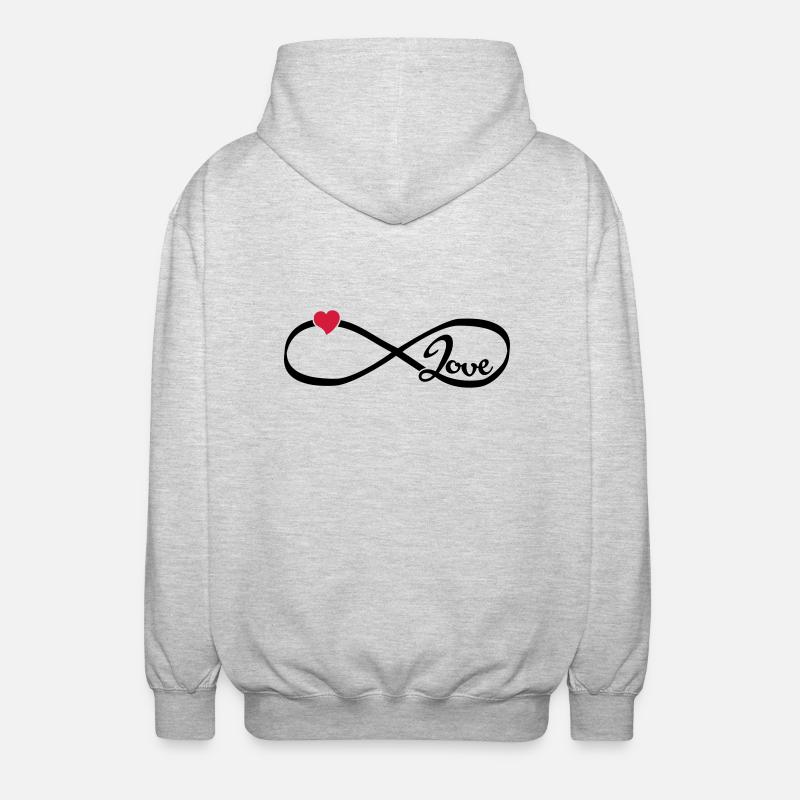 Infinity Love - Unisex Kapuzenjacke - Hellgrau meliert