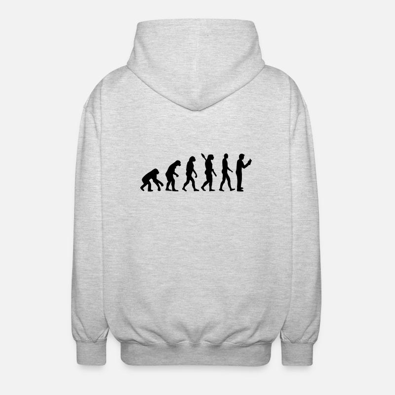 Evolution lire - Veste à capuche unisexe - gris clair chiné