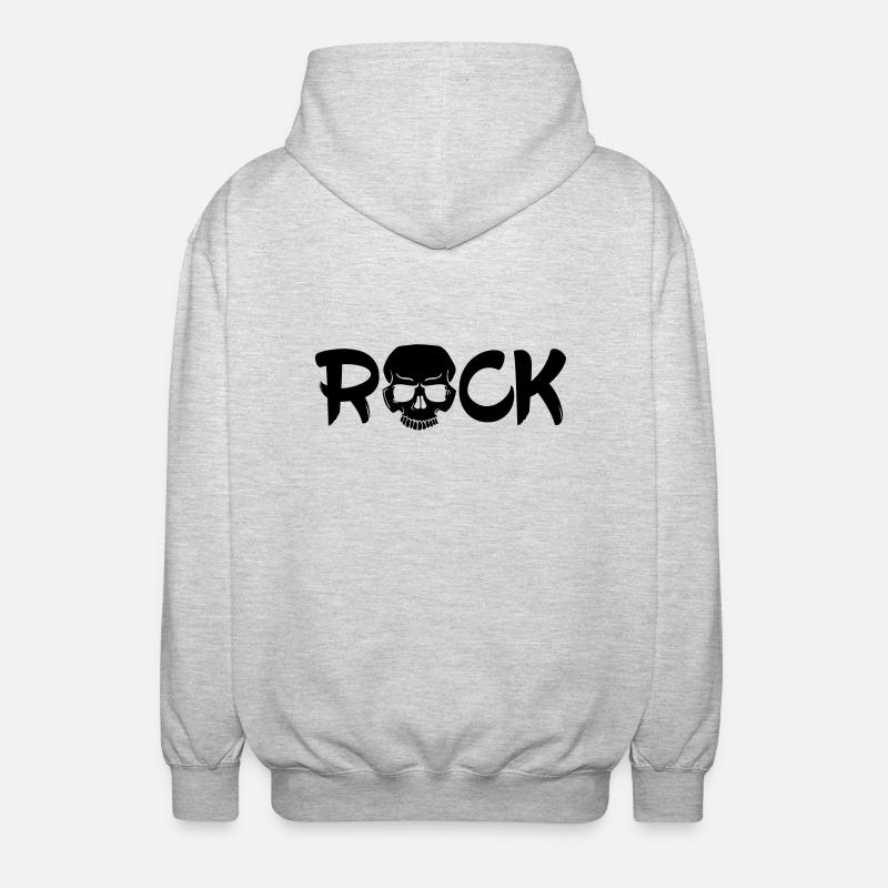 ROCK - Veste à capuche unisexe - gris clair chiné