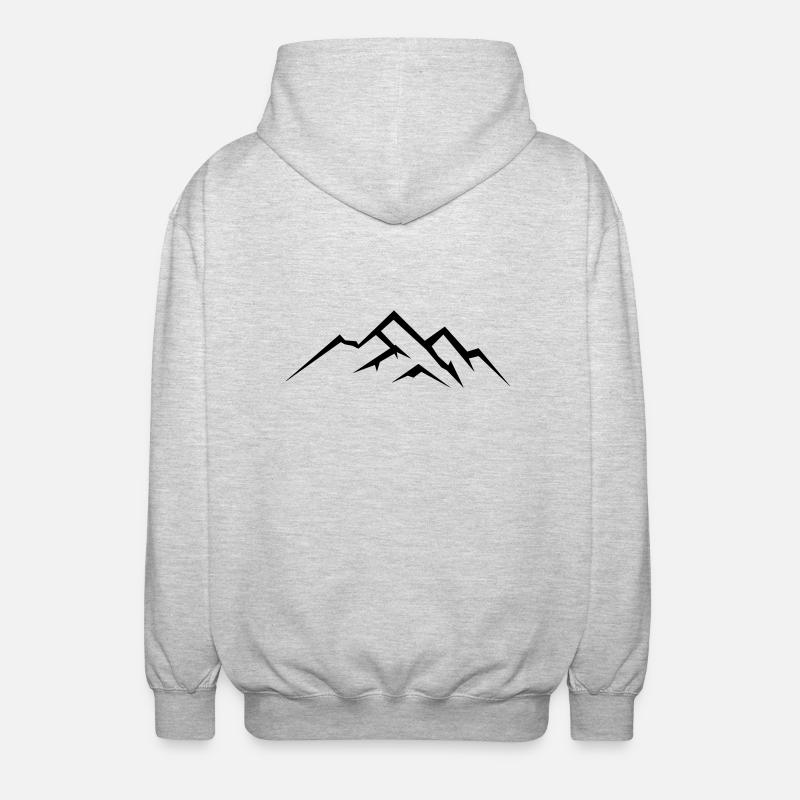 berge - Unisex Kapuzenjacke - Hellgrau meliert