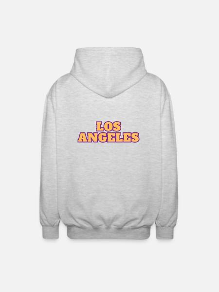 Los Angeles - Unisex Hooded Jacket - light heather grey
