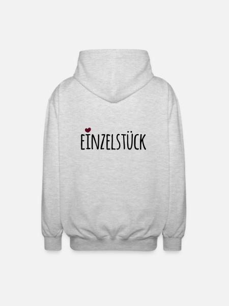 Einzelstück (dh) - Unisex Kapuzenjacke - Hellgrau meliert