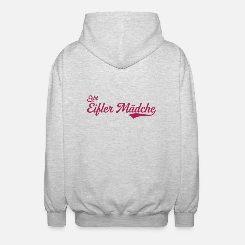Echt Eifler Mädche - Unisex Kapuzenjacke - Hellgrau meliert
