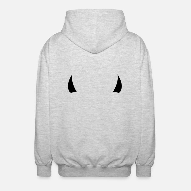 devil horns - Unisex Kapuzenjacke - Hellgrau meliert