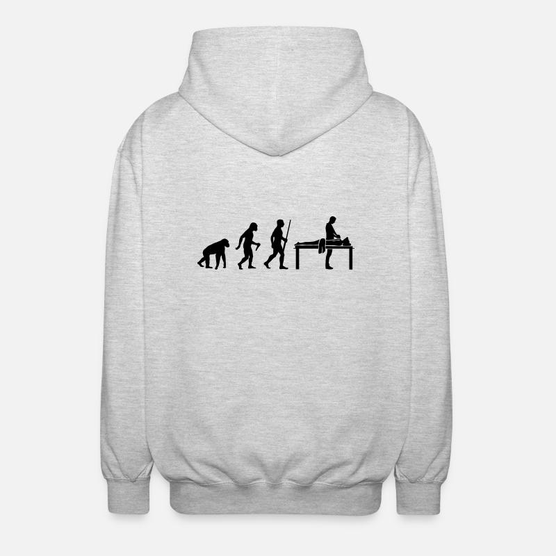 Massage Évolution - Veste à capuche unisexe - gris clair chiné