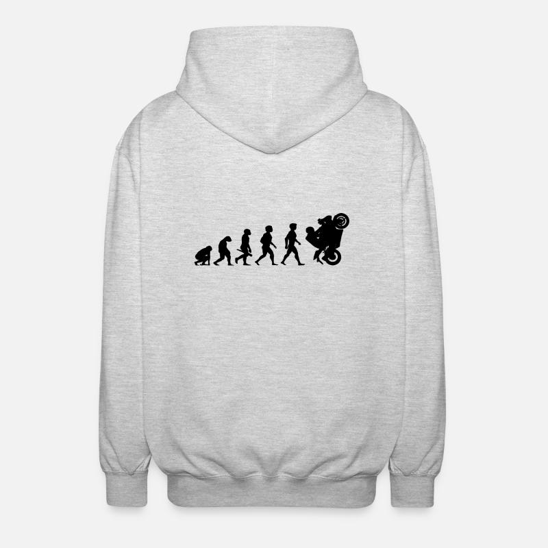 Evolution Superbikes Moto Biker course - Veste à capuche unisexe - gris clair chiné