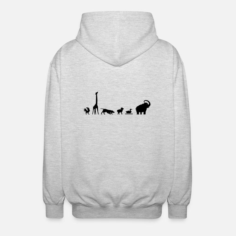 Arche, evolution - Unisex Kapuzenjacke - Hellgrau meliert