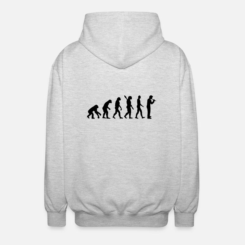 Evolution Flute - Unisex Hooded Jacket - light heather grey
