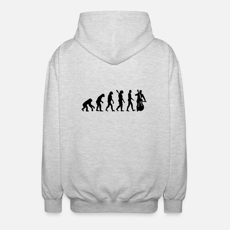 Evolution Contrabass - Unisex Hooded Jacket - light heather grey