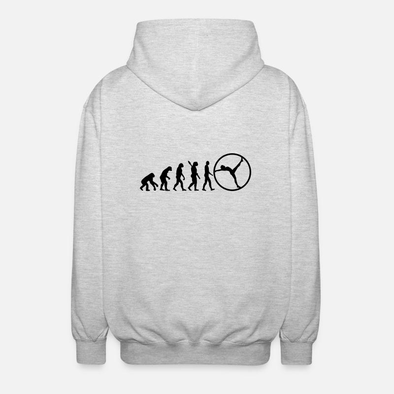 Evolution gymwheel - Unisex Hooded Jacket - light heather grey