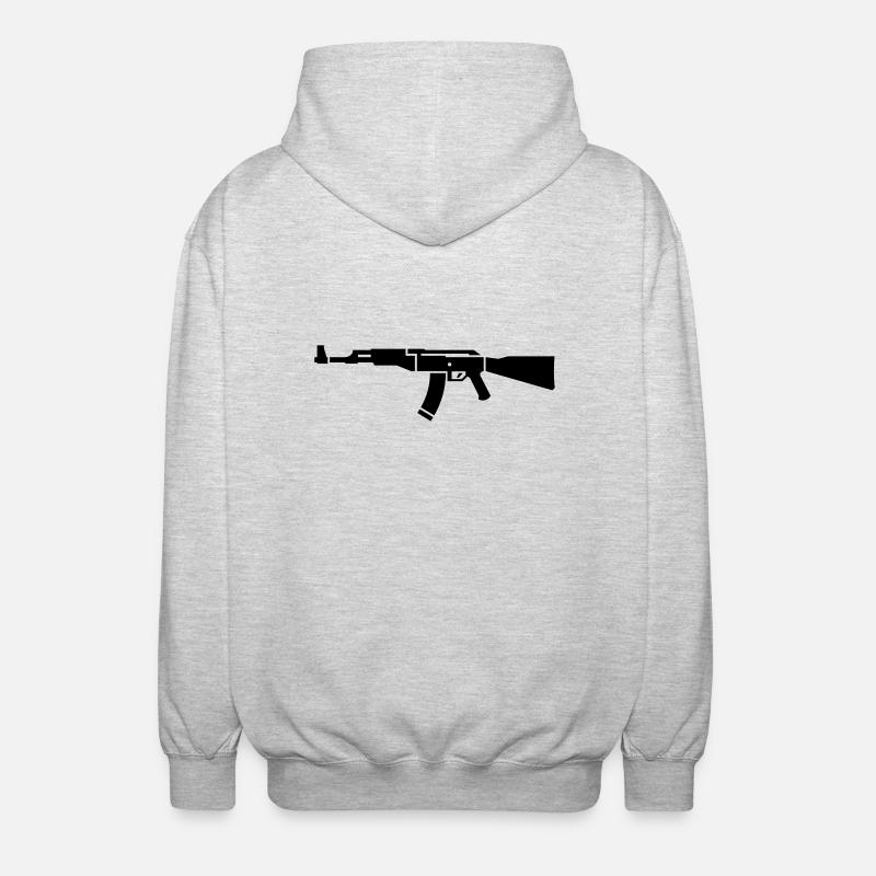 AK 47 - Unisex Hooded Jacket - light heather grey