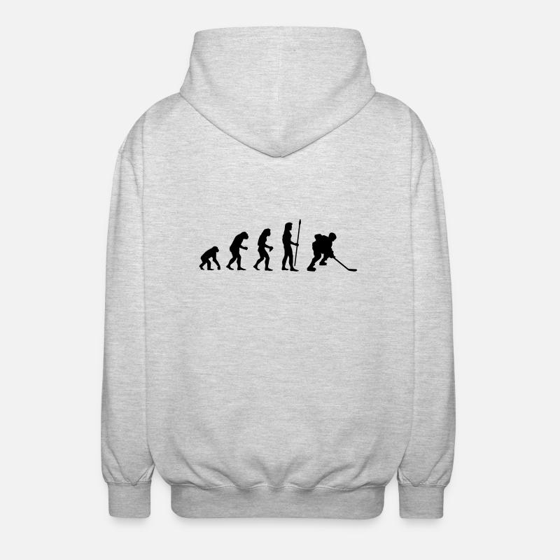 evolution_icehockey1 - Unisex Hooded Jacket - light heather grey