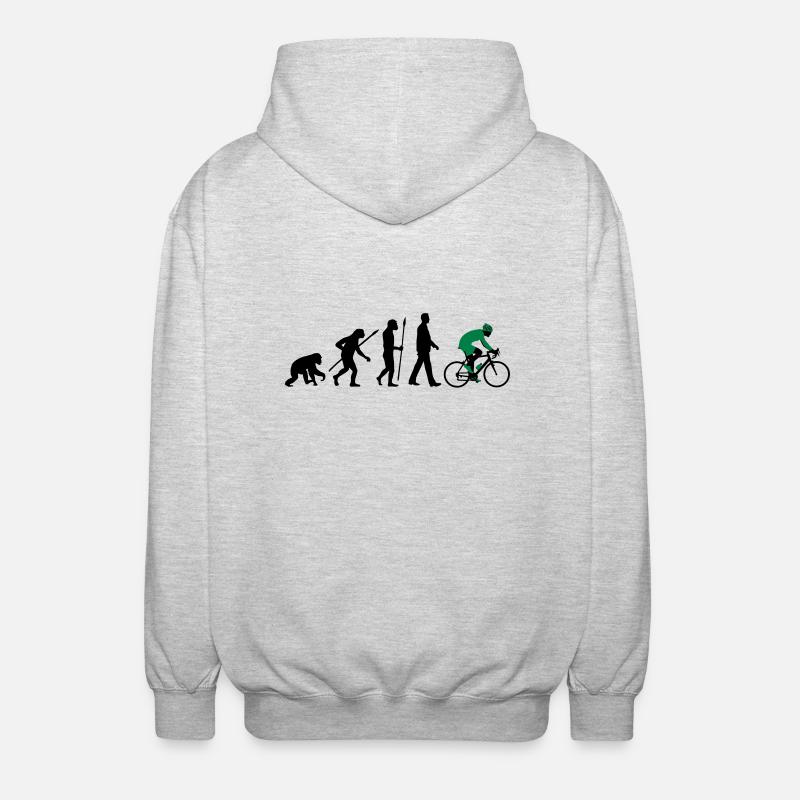 evolution_radfahrer_052012_d_2c - Unisex Kapuzenjacke - Hellgrau meliert