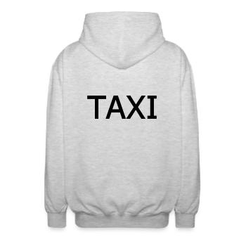 Taxi - Unisex Kapuzenjacke - Hellgrau meliert - Hinten - AI Model Male 185 light (185cm)