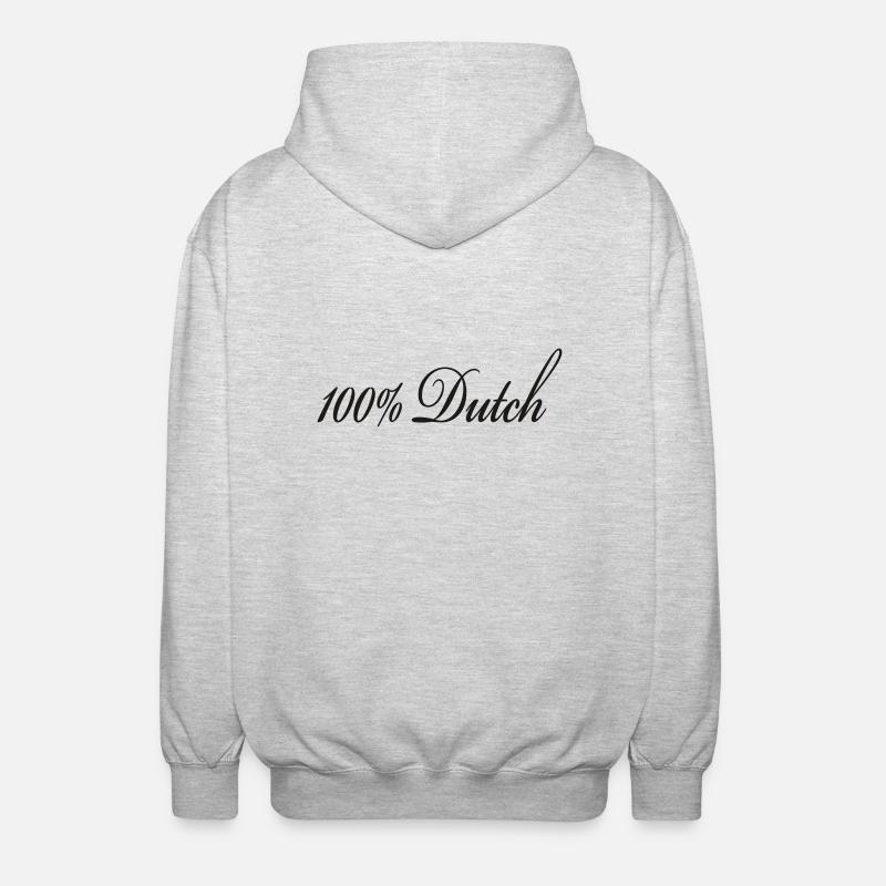 100% Dutch DE - Unisex Kapuzenjacke - Hellgrau meliert