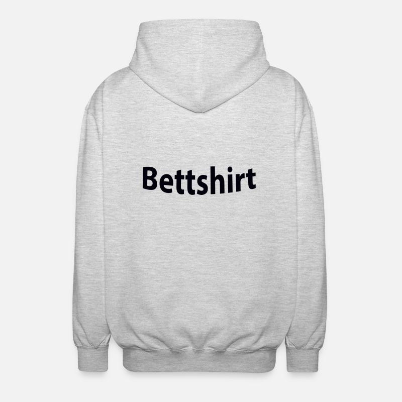 Bettshirt - Unisex Kapuzenjacke - Hellgrau meliert
