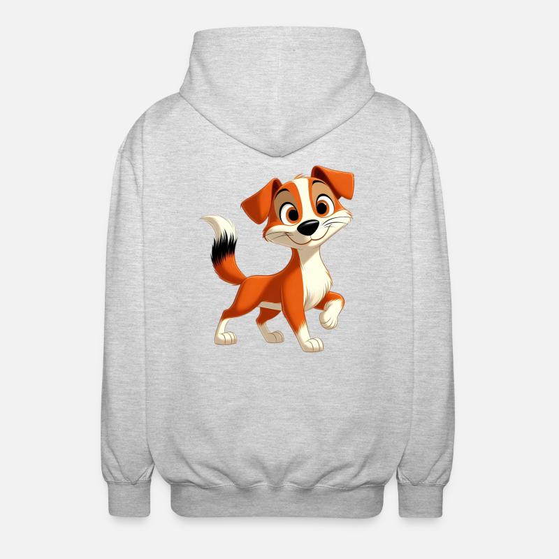 fox terrier - Veste à capuche unisexe - gris clair chiné